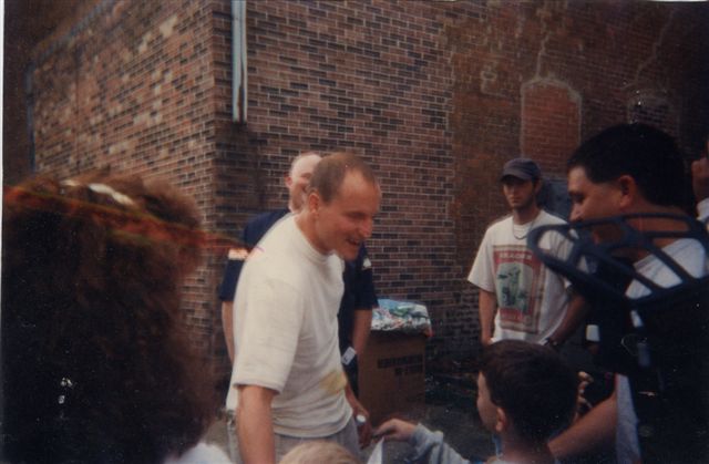 Larry and his son Brennan meeting Actor-Woody Harrelson